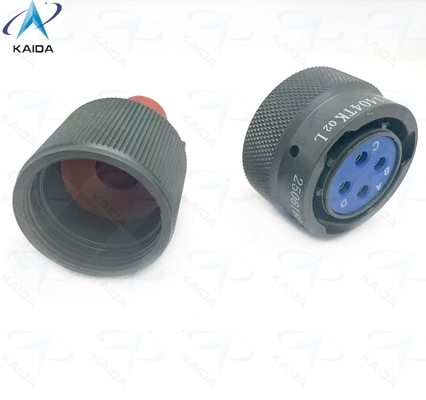 calidad  Secure and Durable Circular Electrical Connector -55C To 125C for Industrial Applications,Y50EX-1404TK02L  ,Y50EX Series Plug with Straight Cable Clamp,Olive Drab Anodized fábrica