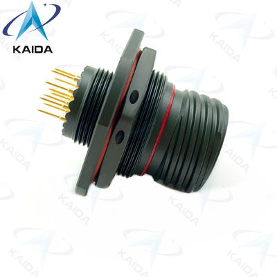 10 pines masculinos Receptor de nueces de confitura para MIL-DTL-38999 Serie III. D38999/24WC98PCN.PCB tipo.Cádmio verde oliva