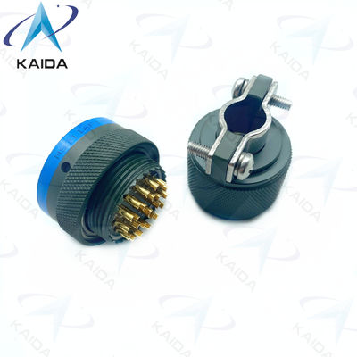 Enchufe recta MIL-DTL-26482 Serie I con accesorio de abrazadera de cable MS3116F16-23S Cadmio verde oliva 23 alfileres femeninos
