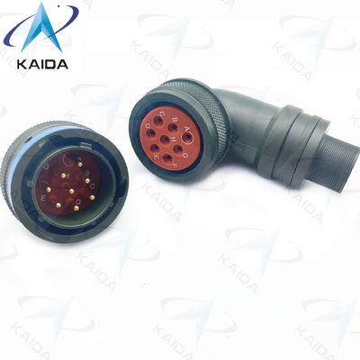 Conector en miniatura MIL-DTL-26482 Serie I con concha de cadmio verde oliva con acabado de 90 grados PT08E16-8P 8 pines masculinos