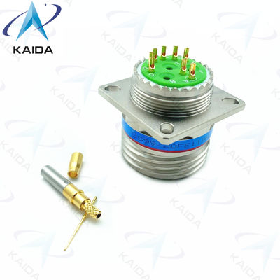 Conector de conexión con rosca de contacto de oro MIL-DTL-38999 Serie 3 Receptacle 7A Nivel de corriente.D38999/20FE11BN-H