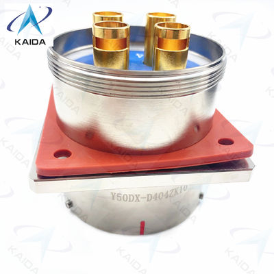 Y50DX Conector eléctrico circular de aluminio recipiente 3 contactos Temperatura de funcionamiento de -55°C a 125°C.Y50DX-D404ZK10