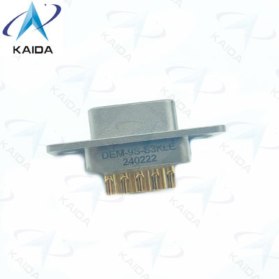 500V MIL-DTL-83513 Conector de recipiente de aluminio Micro D 500 ciclos de apareamiento Contactos de aleación de cobre.DEM-9S-S3KLE