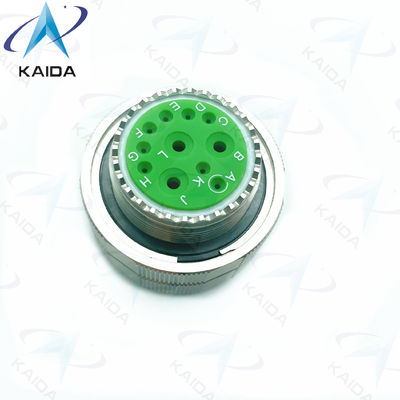 Contenedor de conector de conector de serie 3 MIL-DTL-38999 con 11 contactos dorados.D38999/26KE11PN.Sería 8D pasivada de acero inoxidable