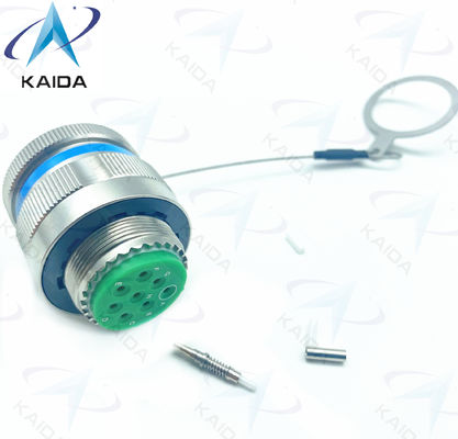 Durabilidad Conector de fibra óptica Crimp Metal Modo Muti azul Cable 500 Ciclos de apareamiento D38999/26KE08B1NF2M Acero inoxidable