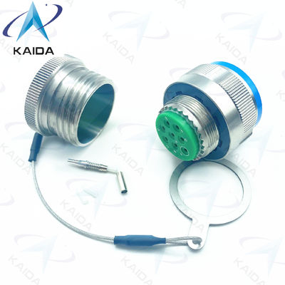 Durabilidad Conector de fibra óptica Crimp Metal Modo Muti azul Cable 500 Ciclos de apareamiento D38999/26KE08B1NF2M Acero inoxidable