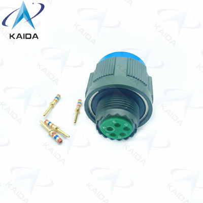 Conector de enchufe de conexión de oro de contacto de 5 hombres con rosca en acabado de cadmio verde oliva D38999/26WB05PN Serie 8D