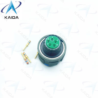 Conector de enchufe de conexión de oro de contacto de 5 hombres con rosca en acabado de cadmio verde oliva D38999/26WB05PN Serie 8D