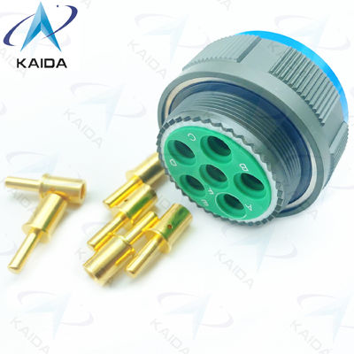 Enlace de cobre dorado con rosca MIL-DTL-38999 Serie 3 Conector de conector de conexión 8# Contacto de alimentación.D38999/26WH06PN.8D Serie