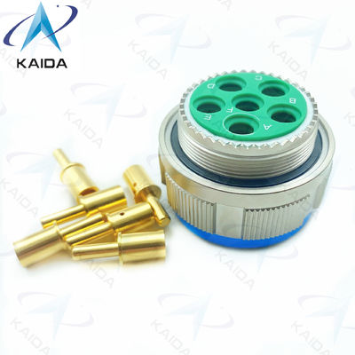 Conector con rosca de aleación de cobre dorado MIL-DTL-38999 Serie 3 con voltaje nominal de 500V.D38999/26FH06PN.8D Serie.