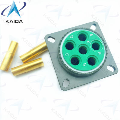 Conector de recipiente de aleación de cobre de recorte 6 contactos acabado dorado MIL-DTL-38999 Serie 3.D38999/20WH06SA.8D Serie