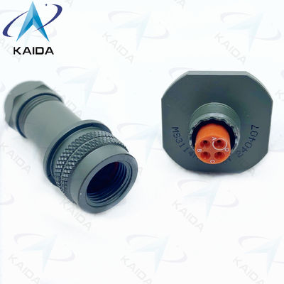 Conector en miniatura de aleación de aluminio con 4 contactos de soldadura de color verde oliva acabado de cadmio MS3114M8-4SN con caparazón hermética