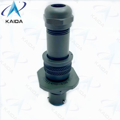 Conector en miniatura de aleación de aluminio con 4 contactos de soldadura de color verde oliva acabado de cadmio MS3114M8-4SN con caparazón hermética