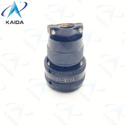 Serial Y11X Conector eléctrico circular de soldadura de aluminio anodizado negro Y11X-1210TK2