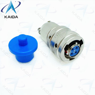 Conector eléctrico circular de aluminio de la serie Y11P con acabado de níquel sin electro / pinza de alivio de tensión Y11P-0804TK2