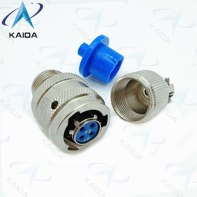 Conector eléctrico circular de aluminio de la serie Y11P con acabado de níquel sin electro / pinza de alivio de tensión Y11P-0804TK2