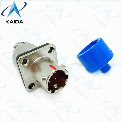 Conector eléctrico circular Receptacle 4 Contactos acabado de níquel sin electro -55.C a 125.C en funcionamiento。Y11P-0804ZK10-2