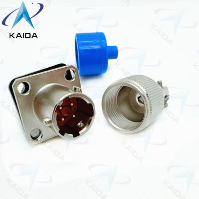 Conector eléctrico circular Receptacle 4 Contactos acabado de níquel sin electro -55.C a 125.C en funcionamiento。Y11P-0804ZK10-2