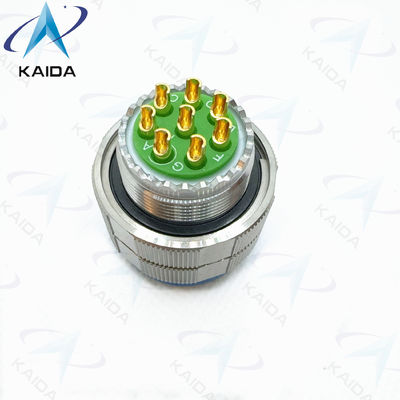 Acoplamiento roscado MIL-DTL-38999 Serie III..D38999/26KD48SN-H. Acero inoxidable pasivado. Contactos de copas de soldadura. Serie 8D.