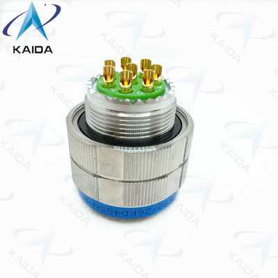 Acoplamiento roscado MIL-DTL-38999 Serie III..D38999/26KD48SN-H. Acero inoxidable pasivado. Contactos de copas de soldadura. Serie 8D.