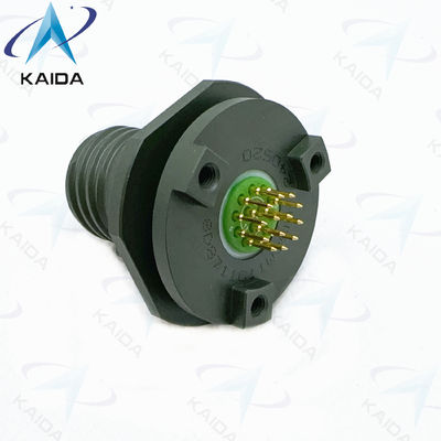 8D Serie 500 Ciclos Receptacle Corta cola de PCB. 8D8711C11W35PN Cadmio verde de oliva. Receptacle de mermelada de doble brida