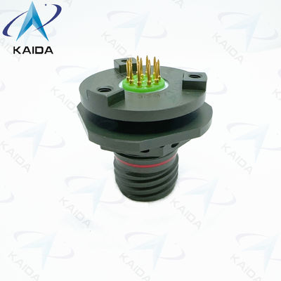 8D Serie 500 Ciclos Receptacle Corta cola de PCB. 8D8711C11W35PN Cadmio verde de oliva. Receptacle de mermelada de doble brida