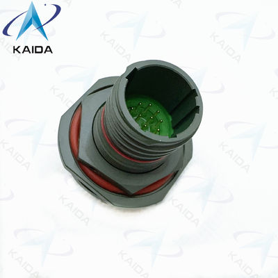 8D Serie 500 Ciclos Receptacle Corta cola de PCB. 8D8711C11W35PN Cadmio verde de oliva. Receptacle de mermelada de doble brida