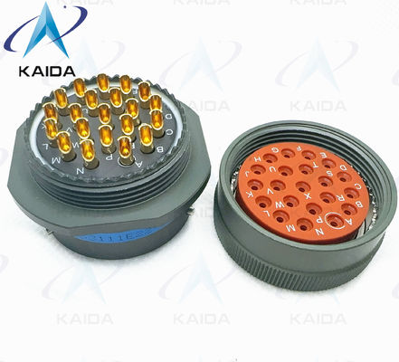 MIL-DTL-26482 Serie I Contactos de soldadura de conectores en miniatura.MS3111E22-21PN.Receptor de brida estrecha Cadmio verde oliva