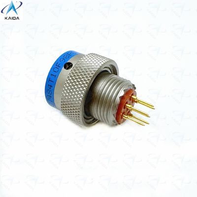 MIL-DTL-38999 Serie 2 aislante termoplástico sin níquel eléctrico PCB de cola corta 6 contactos Revestido de oro MS27484T10F98PCN