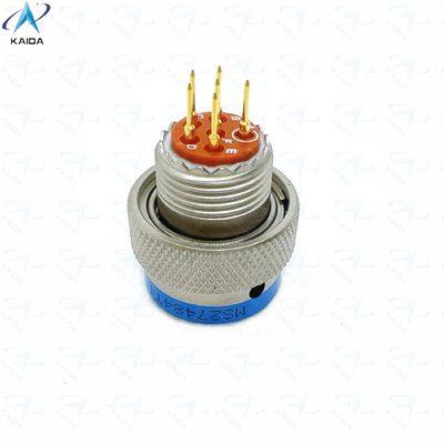 MIL-DTL-38999 Serie 2 aislante termoplástico sin níquel eléctrico PCB de cola corta 6 contactos Revestido de oro MS27484T10F98PCN