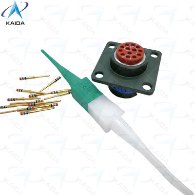 7.5A 13-Contacto MIL-DTL-38999 Serie 2 Conector con terminación de encrucijado MS27508E10B35P.JTP02 Receptor de montaje de caja