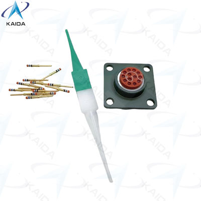7.5A 13-Contacto MIL-DTL-38999 Serie 2 Conector con terminación de encrucijado MS27508E10B35P.JTP02 Receptor de montaje de caja