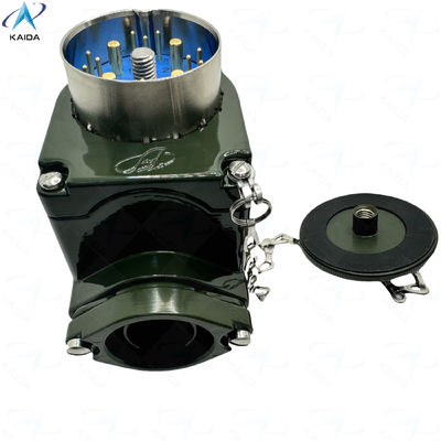 Conector eléctrico circular de contacto de soldadura de la serie Y16H con cáscara de aluminio de cadmio verde oliva.Y16H-2416TJ