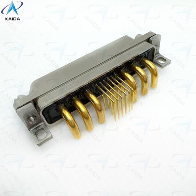 Conectores rectangulares de contacto de oro sobre níquel para rendimiento duradero Codo PCB de corriente mixta grande y pequeña J30J23P06KPW01W1P040