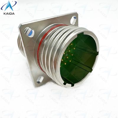 Receptor hermético de contacto de aleación de cobre de 18 pines para aplicaciones de la serie 3 de MIL-DTL-38999 D38999 / 20YD18PN
