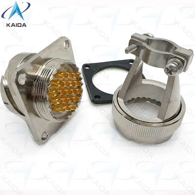 19 Recipiente de tamaño de concha con abrazadera recta Concha de conector de níquel inelectrico duradero YPM4-19-2J2 Recipiente con abrazadera recta Concha