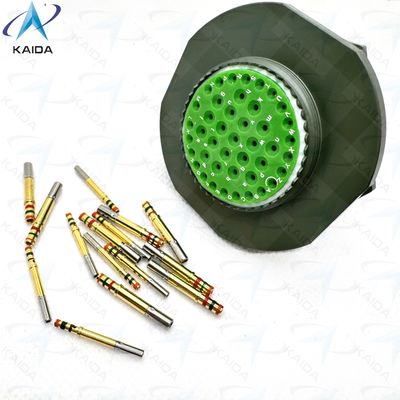 Tipo de contacto de compresión MIL-DTL-38999 Serie I Para aplicaciones de tensión nominal de 500V JY27468T25B43SN Receptor de mermelada de cadmio verde de oliva