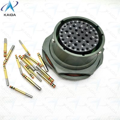 Tipo de contacto de compresión MIL-DTL-38999 Serie I Para aplicaciones de tensión nominal de 500V JY27468T25B43SN Receptor de mermelada de cadmio verde de oliva
