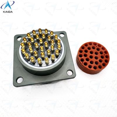 500V MIL-DTL-26482 Serie I Conector de concha de aleación de aluminio duradero para el recipiente de brida cuadrada MS3112E18-32PN industrial