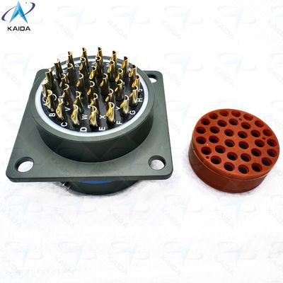 500V MIL-DTL-26482 Serie I Conector de concha de aleación de aluminio duradero para el recipiente de brida cuadrada MS3112E18-32PN industrial