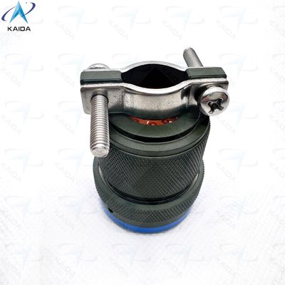 Conector en miniatura de acabado de cáscara de cadmio verde de oliva MIL-DTL-26482 Serie I para militares y aeroespaciales MS3116F18-32PN, enchufe con abrazadera de cable.