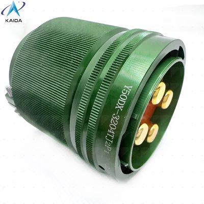 4 contactos enchufe con abrazadera recta Concha trasera Resiste condiciones extremas de -55C a 125C Conector de alta corriente Y50DX-3204TJ2P1 zincado