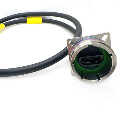 YW3 20E06S-K Stainless Steel Passivated HDMI Connector for Professional Applications.D38999 Series with HDMI.High Definition Multimedia Interface