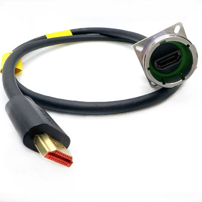YW3 20E06S-K Stainless Steel Passivated HDMI Connector for Professional Applications.D38999 Series with HDMI.High Definition Multimedia Interface