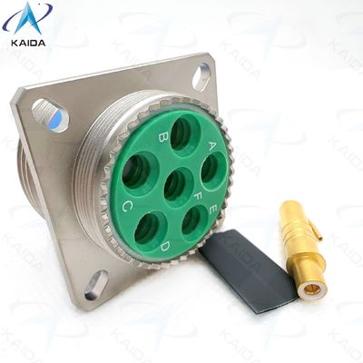 7A Clasificación de corriente MIL-DTL-38999 Serie III Conector de tipo de acoplamiento roscado para ambientes industriales adversos.D38999 /20FH06PN,serie de televisión,8D serie,Twinax contactos,Nicel eléctrico