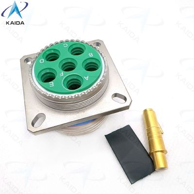 7A Clasificación de corriente MIL-DTL-38999 Serie III Conector de tipo de acoplamiento roscado para ambientes industriales adversos.D38999 /20FH06PN,serie de televisión,8D serie,Twinax contactos,Nicel eléctrico
