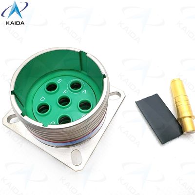7A Clasificación de corriente MIL-DTL-38999 Serie III Conector de tipo de acoplamiento roscado para ambientes industriales adversos.D38999 /20FH06PN,serie de televisión,8D serie,Twinax contactos,Nicel eléctrico