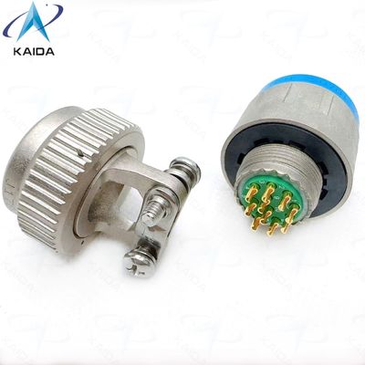 D38999/26MC98PN-H+M85049 91-13M  Compuesto KAIDA  Amphneol  Conector de la serie TV militar  fabricación  pines de soldadura con contracarcasa de abrazadera
