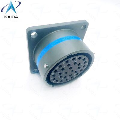 Conector de la serie 1 MIL-DTL-38999 con clasificación de corriente de 13 A, rango de temperatura de menos 55 grados Celsius a más 125 grados Celsius y acabado de carcasa cadmio verde oliva. MS27656T23B29SA