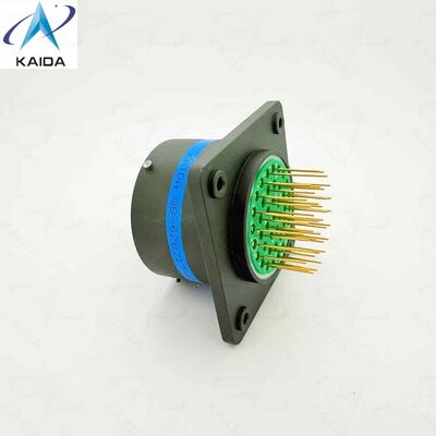 Conectores de receptáculo de montaje en caja MIL DTL 38999 Serie III.88-628717-41S.Tamaño de carcasa 21,41 contactos PCB.Cadmio verde oliva.LJTP02R